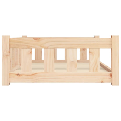 Cama Para Perros Madera Maciza De Pino 95,5x65,5x28 Cm / Vetonek_3
