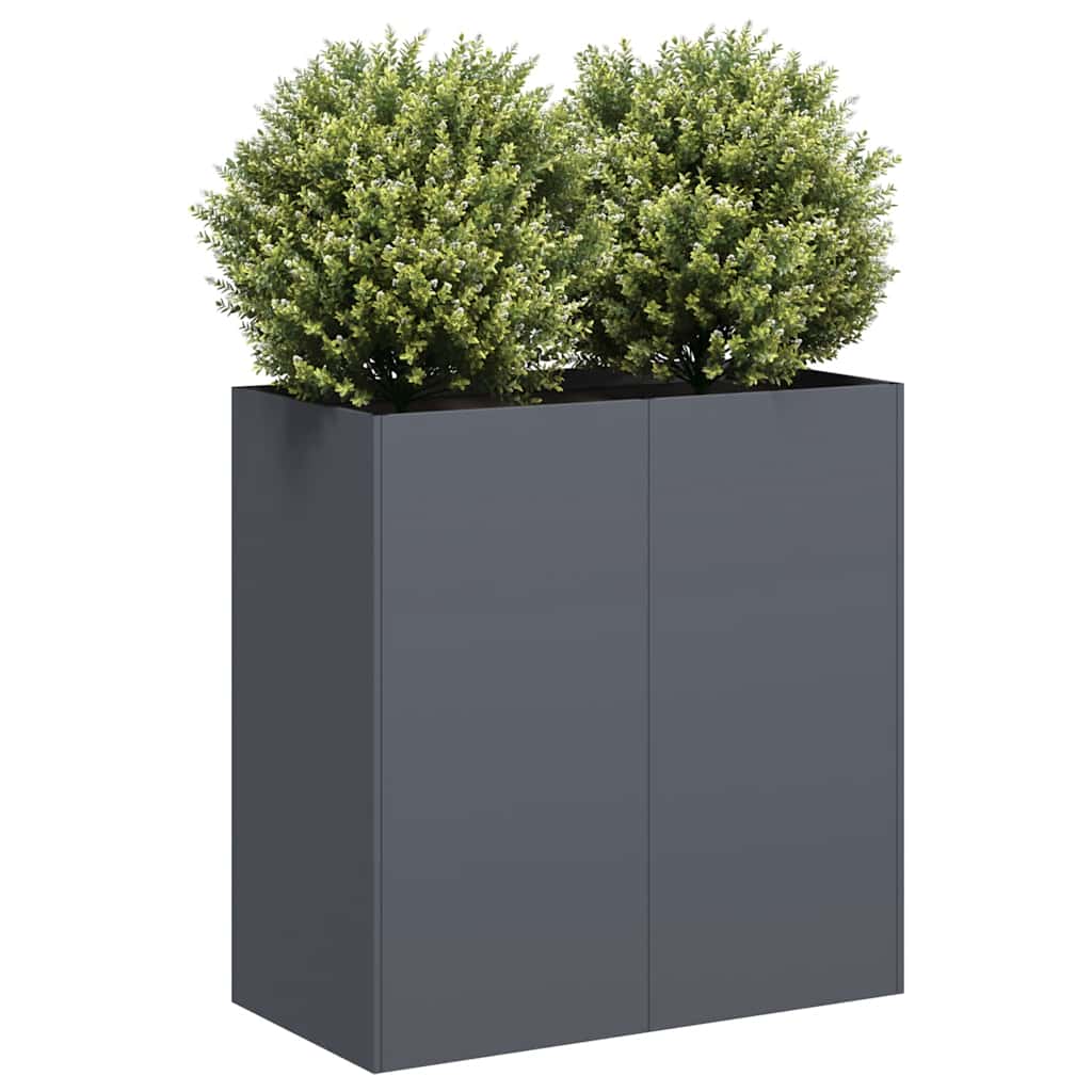 Jardinera De Acero Laminado En Frío Antracita 80x40x80 Cm_1