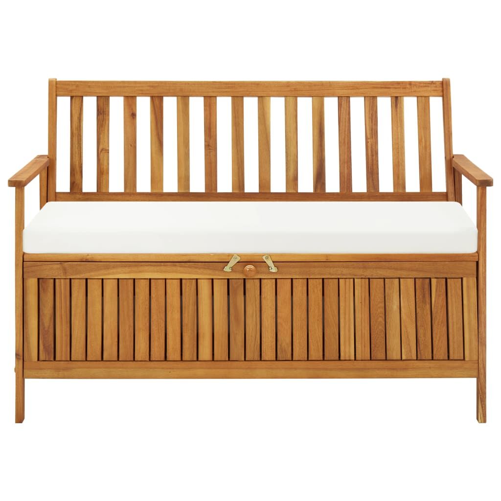 Vidaxl Banco De Almacenaje De Jardín Madera Maciza Acacia 120x63x84 Cm_1