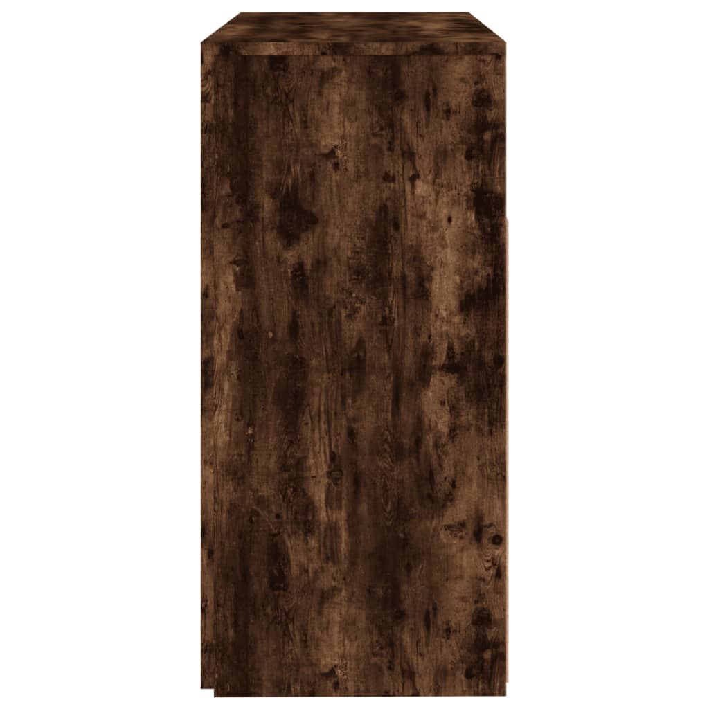 Aparador Con Luces Led Roble Ahumado 80x35x75 Cm / Vetonek_5