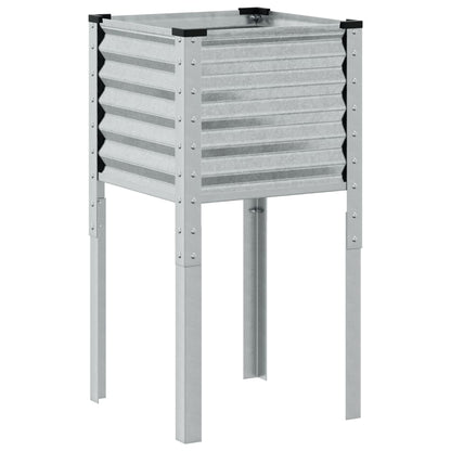 Jardinera De Jardín 45x45x88 Cm De Acero Galvanizado_5