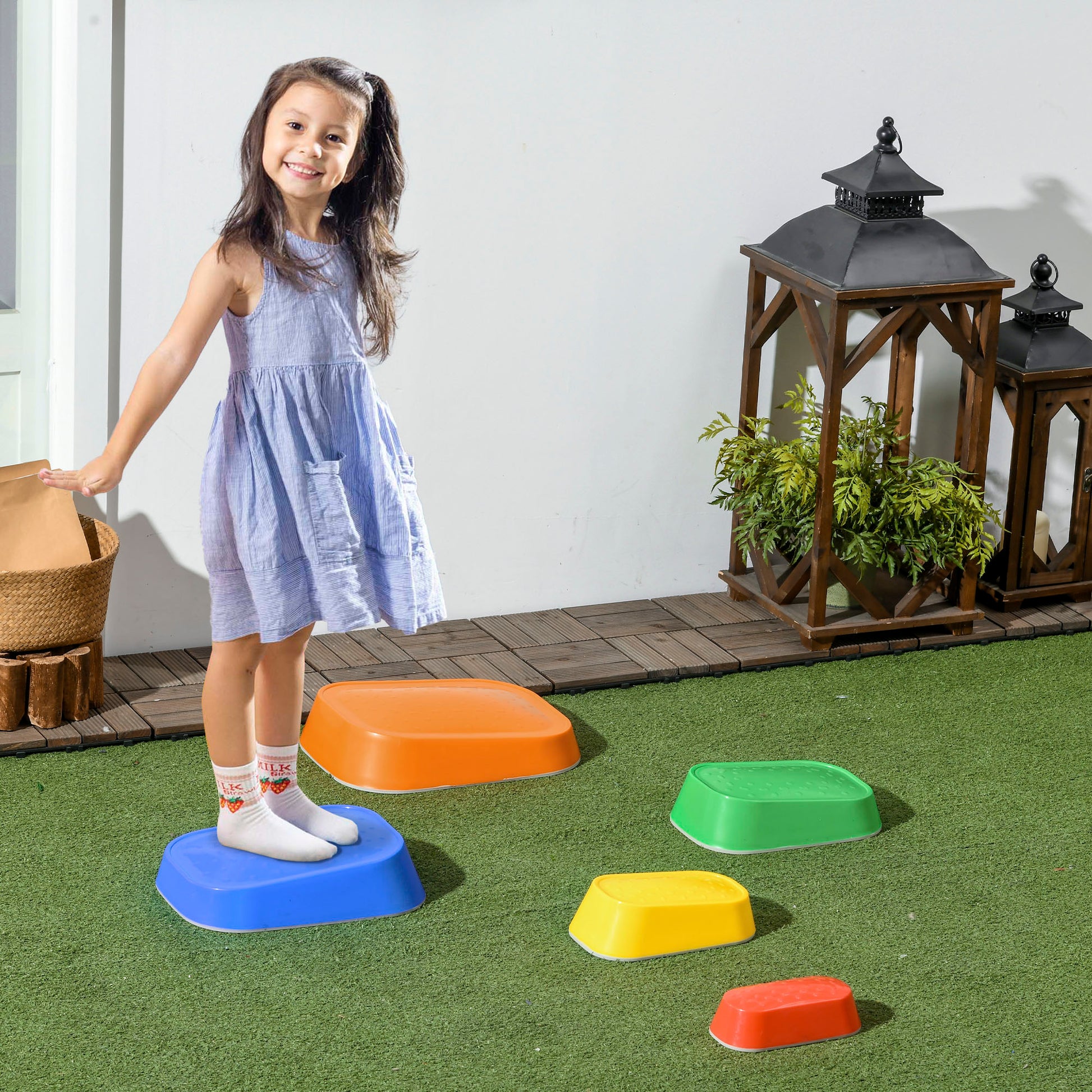 Zonekiz Piedras De Equilibrio Para Niños De 3-8 Años 36x27,5x31 Cm Multicolor_1
