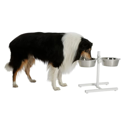 Kerbl Comedero Con Soporte Blanco 2x2,8 L 43 Cm_3