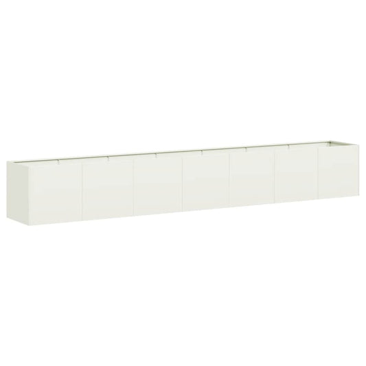 Jardinera De Acero Laminado En Frío Blanco 280x40x40 Cm_0