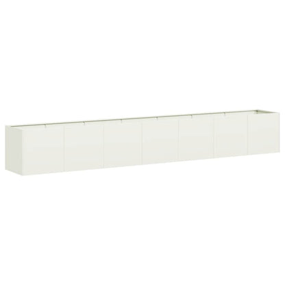 Jardinera De Acero Laminado En Frío Blanco 280x40x40 Cm_0