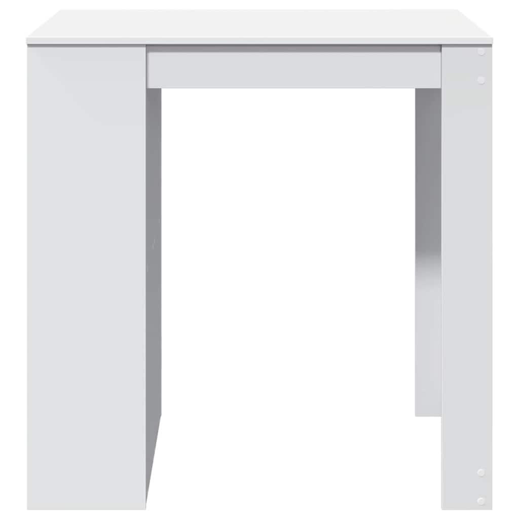 Mesa Alta De Bar Madera Ingeniería Blanca 102x70x103,5 Cm_3