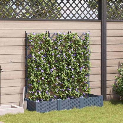 Vidaxl Maceta De Jardín Con Enrejado 3 Pcs Gris Claro_1