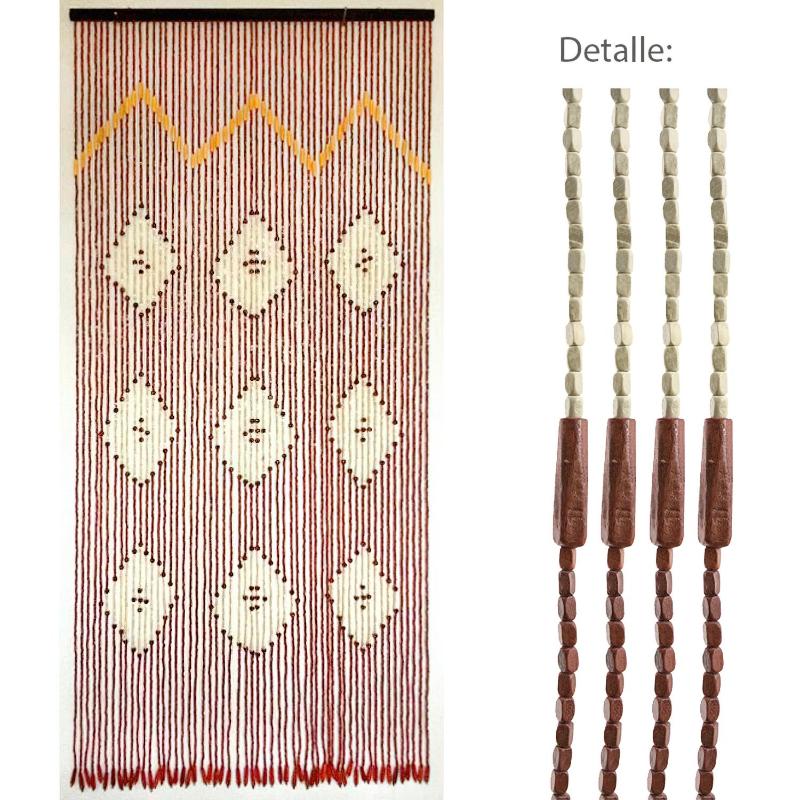 Cortina Puerta 56 Tiras Madera 90x200 Cm._0