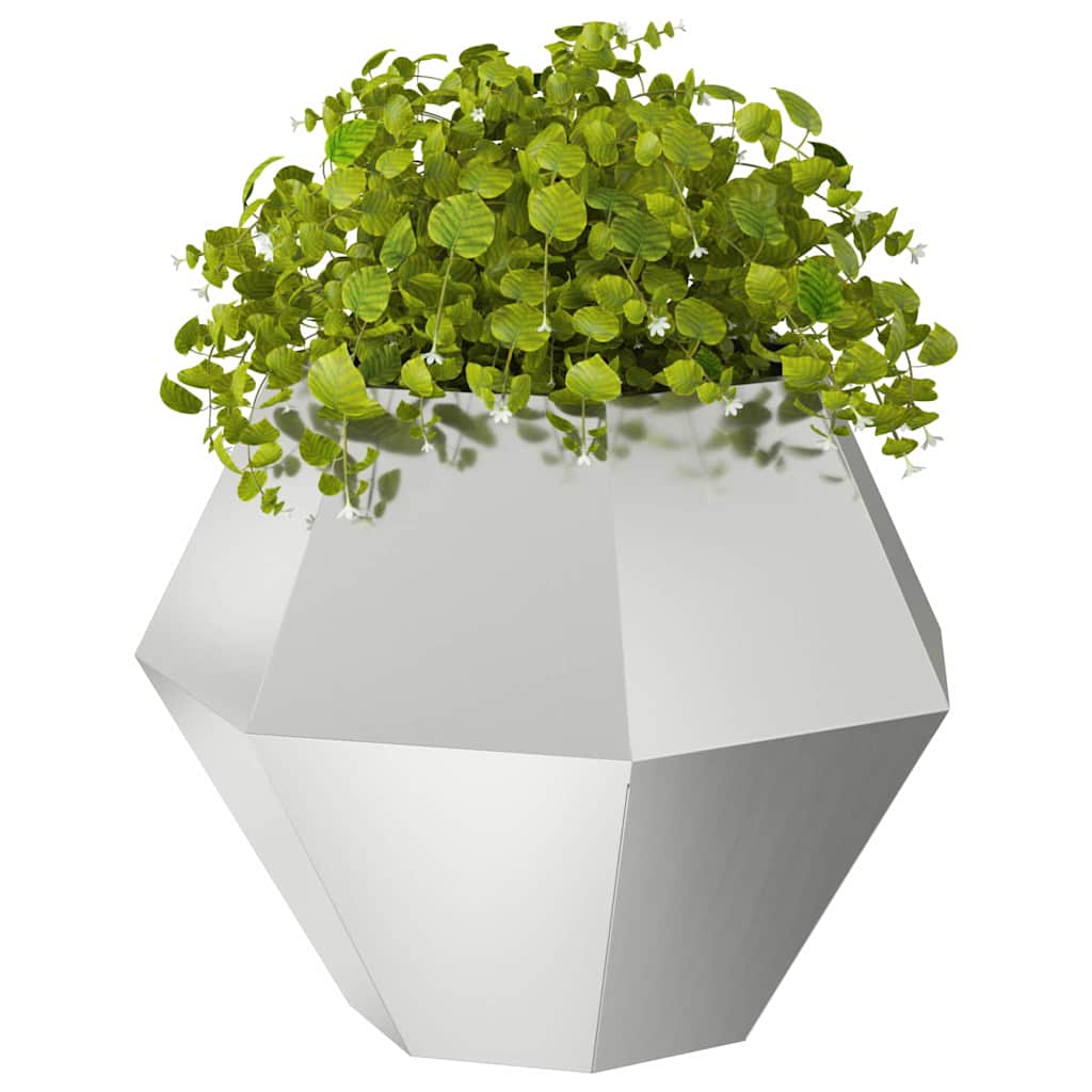 Jardinera 2 Pcs Plateado 75 X 75 X 60 Cm Acero Galvanizado_2