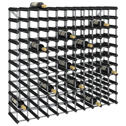 Botellero Para 120 Botellas Madera Maciza De Pino Negro_0