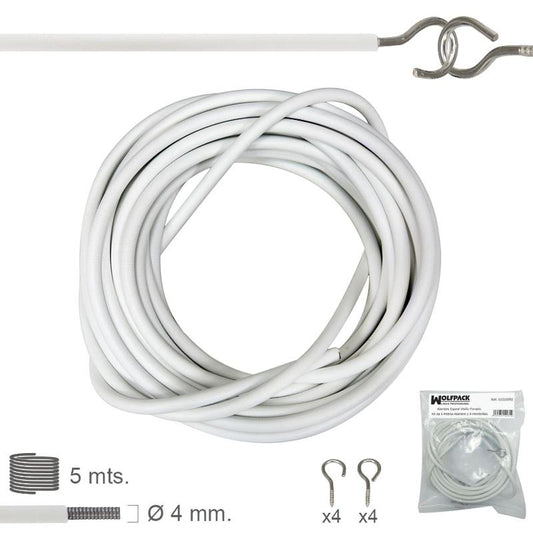 Gusanillo Espiral Visillo Forrado Kit De 5 Metros Gusanillo Y 8 Hembrillas_0