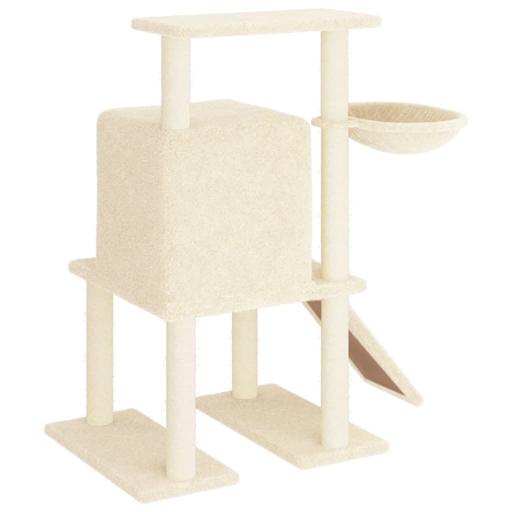 Vidaxl Rascador Para Gatos Con Postes De Sisal Color Crema 96,5 Cm_4