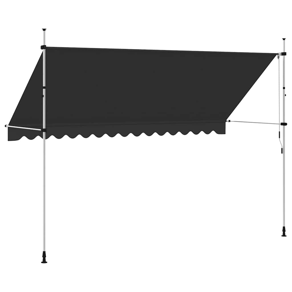 Toldo Retráctil De Operación Manual Antracita 400 Cm_3