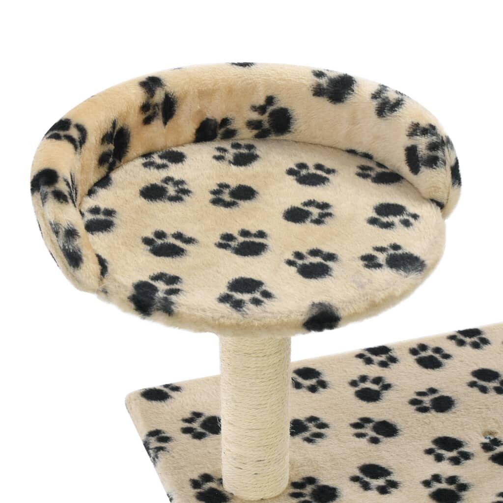Vidaxl Rascador Para Gatos Con Poste De Sisal 95 Cm Huellas Beige_4