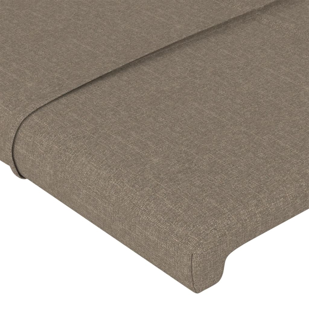 Estructura De Cama Con Cabecero De Tela Gris Taupe 90x200 Cm / Vetonek_5