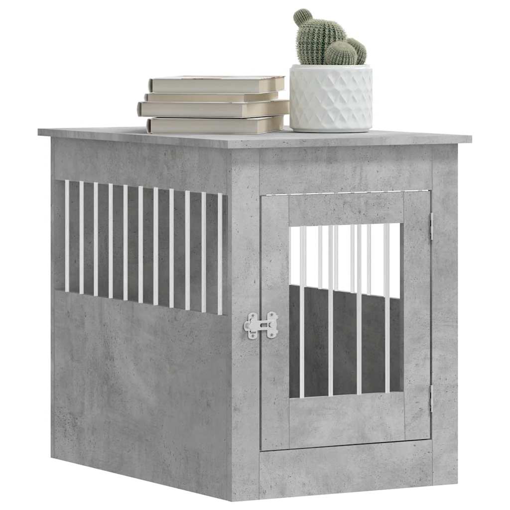 Jaula Para Perros Madera Ingeniería Gris Hormigón 55x80x68 Cm_3