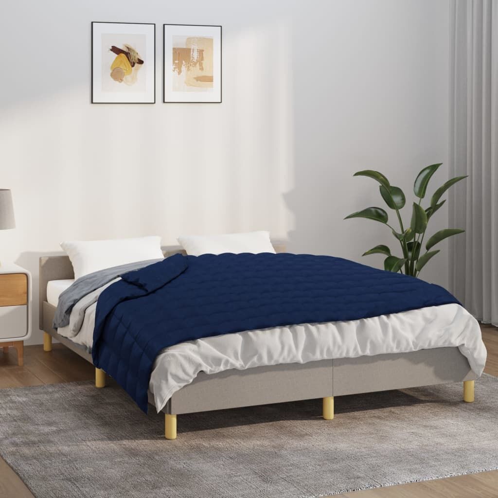 Vidaxl Manta Con Peso Tela Azul 152x203 Cm 11 Kg_1