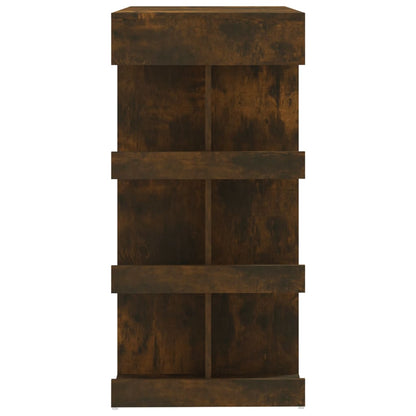 Mesa Alta Con Estante Roble Ahumado 100x50x101,5 Cm_4
