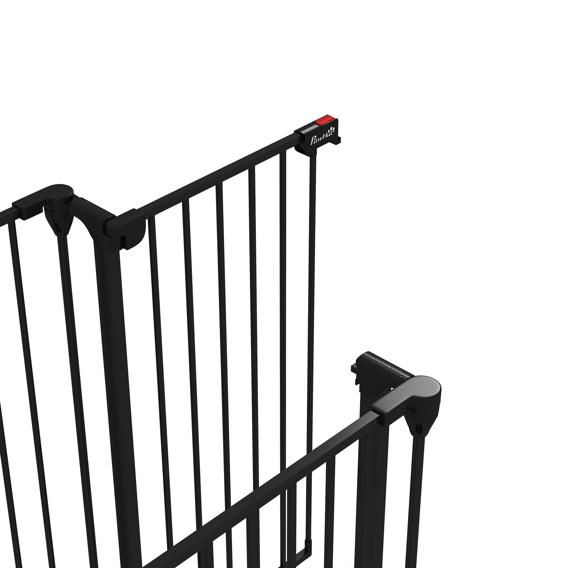 Pawhut Barrera Para Perros Plegable De Acero Con 3 Paneles 206x90cm Negro_4