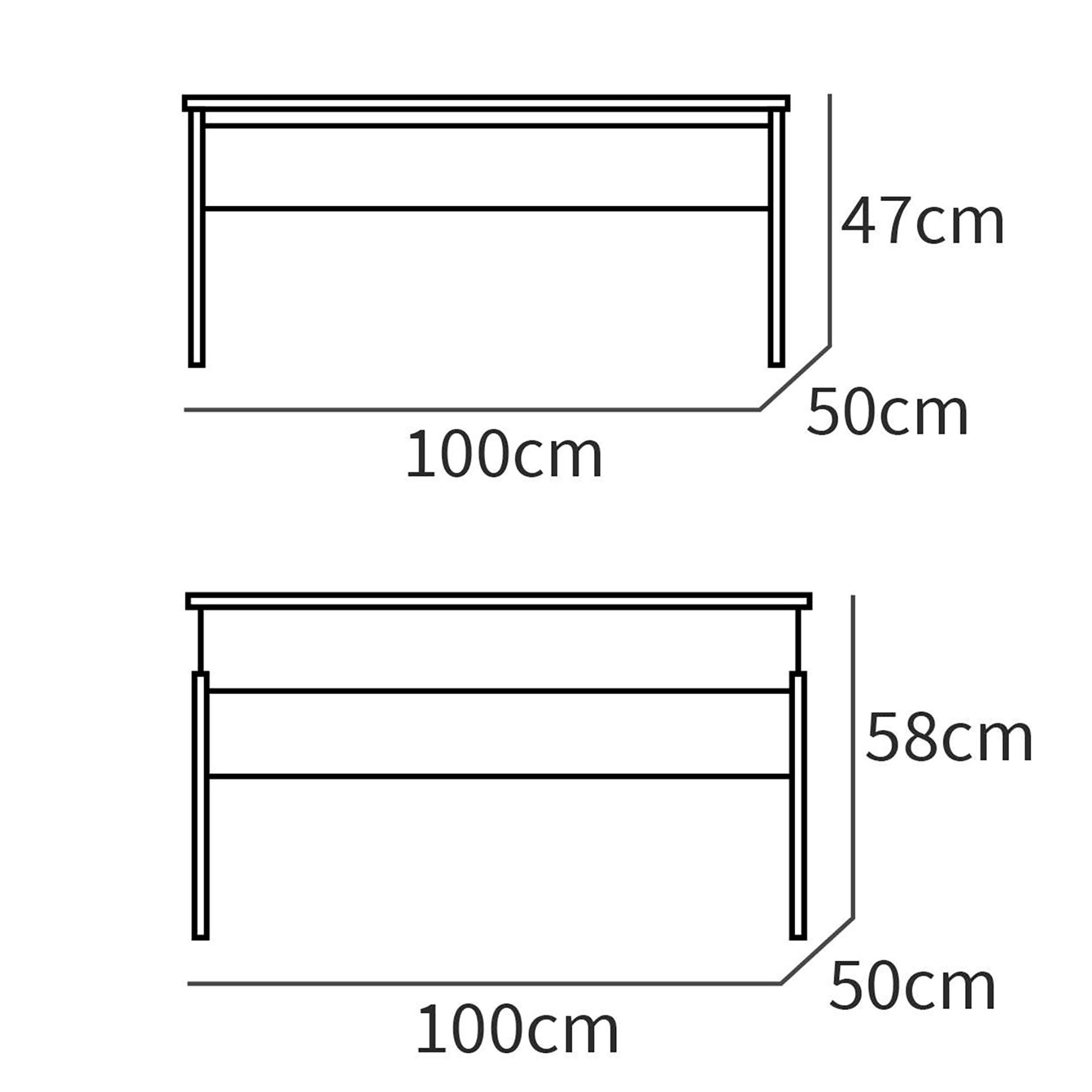 Mesa Centro Elevable, Comedor, Salón, Mesita Café Auxiliar Para Sofá, 47x100x50cm/58x100x50cm, Briebe, Opal, Blanco_3