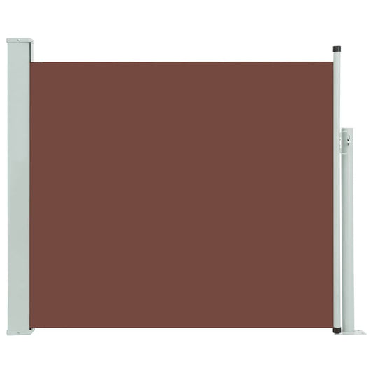 Vidaxl Toldo Lateral Retráctil De Jardín Marrón 100x300 Cm_0