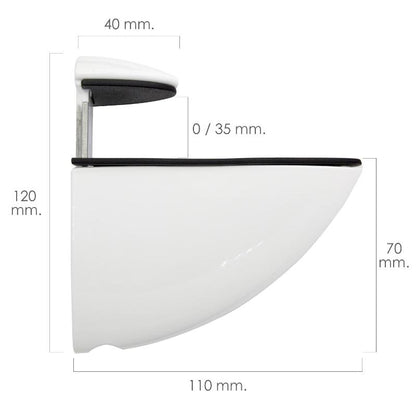 Soporte Pelicano Regulable Para Estante 1 / 35 Mm. Blanco  (1 Pieza)_1