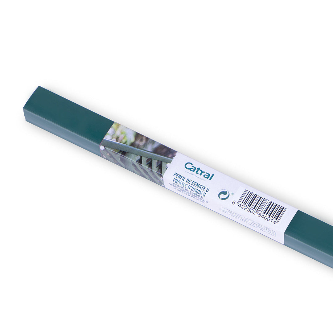 Perfil Remate Plastico U 2,06 M Verde Pvc Nortene_0