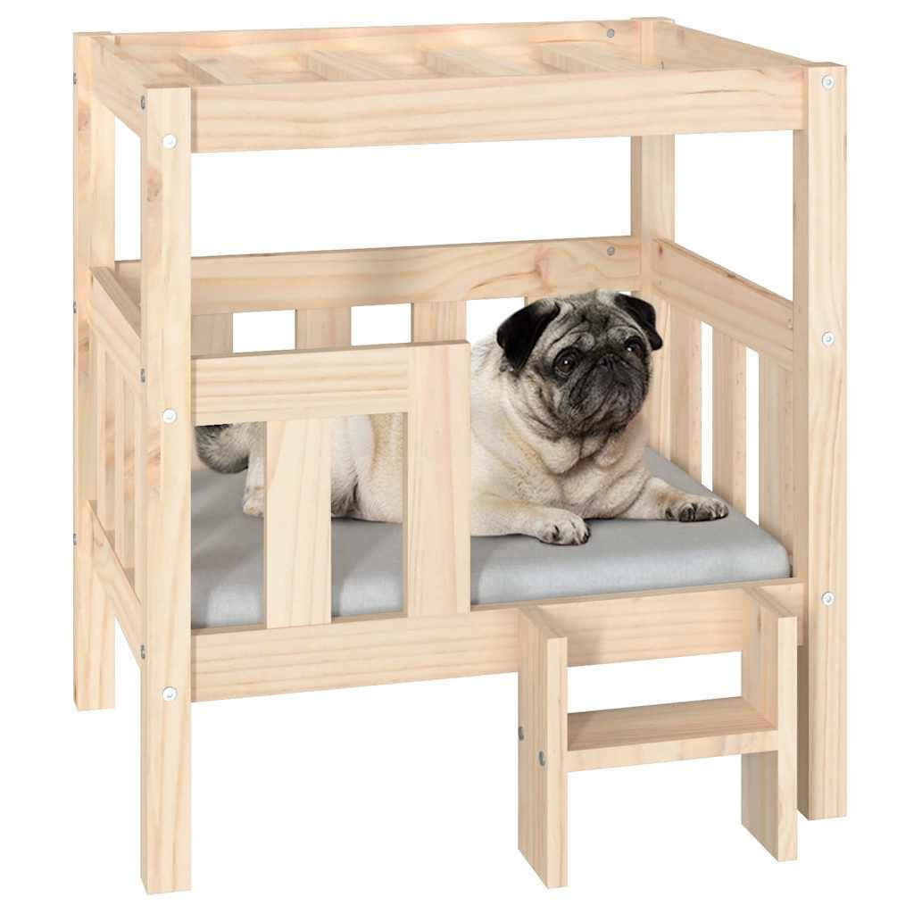 Vidaxl Cama Para Perros Madera Maciza De Pino 65,5x50,5x70 Cm_3