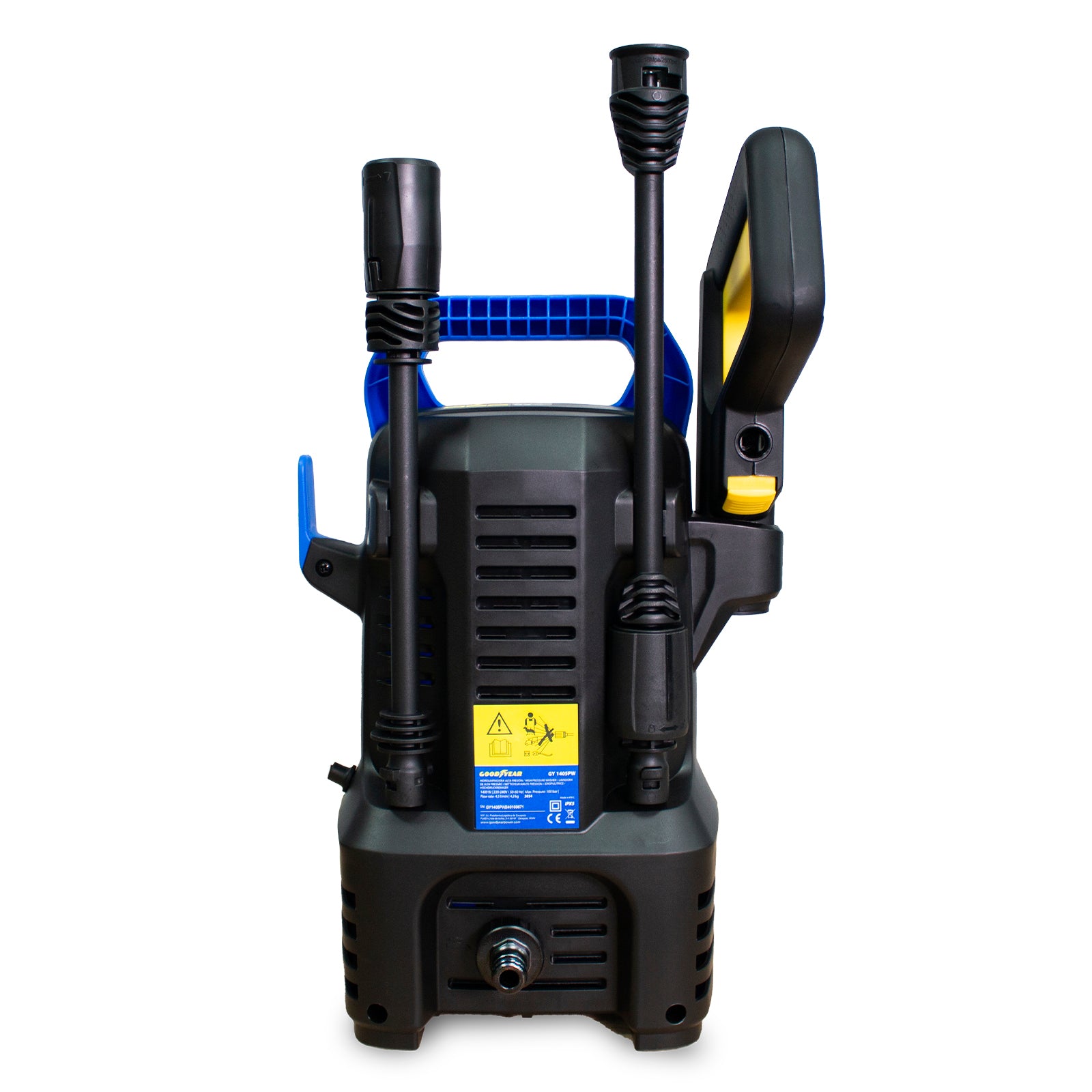Goodyear - Hidrolimpiadora 1400w 100 Bar 4.5 L/min.pistola Y Lanza. Sistema Auto Stop. Kit De Depósito De Detergente 200 Ml_2