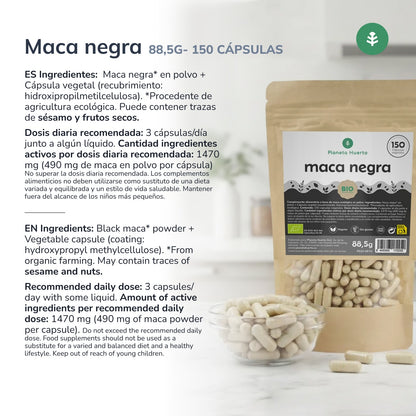 Maca Negra BIO Planeta Huerto 150 cápsulas