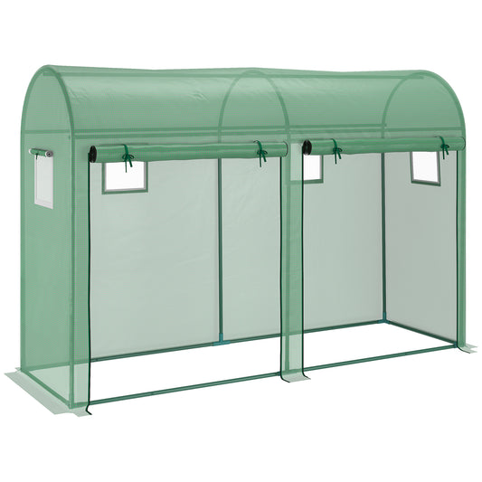 Invernadero Outsunny Verde 300x100x200 Cm Acero_0