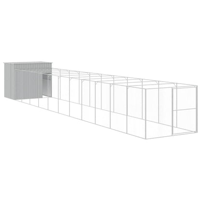 Caseta Perro Corral Acero Galvanizado Gris Claro 214x1273x181cm_0