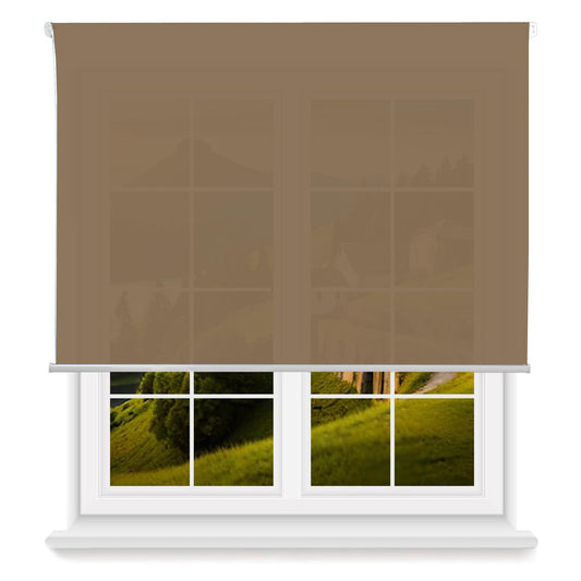 Estor Marrón 170x175cm Translúcido Enrollable Wellhome_0