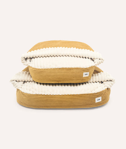 Cafide Cama Con Capucha Para Perro Con Tejido De Pana Naranja. Modelo Maso. Talla M (60x80x10 Cm)_2