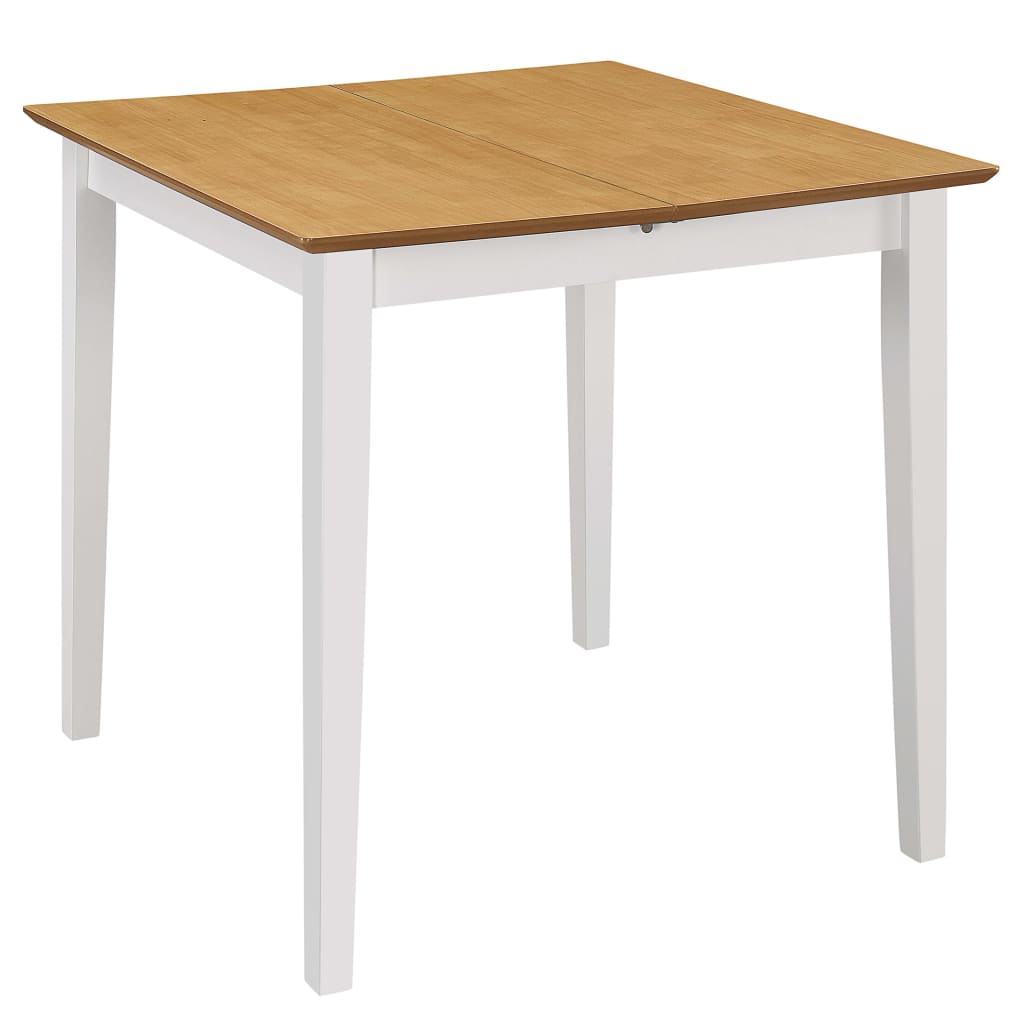 Mesa De Comedor Extensible Mdf Blanca (80-120)x80x74 Cm_1