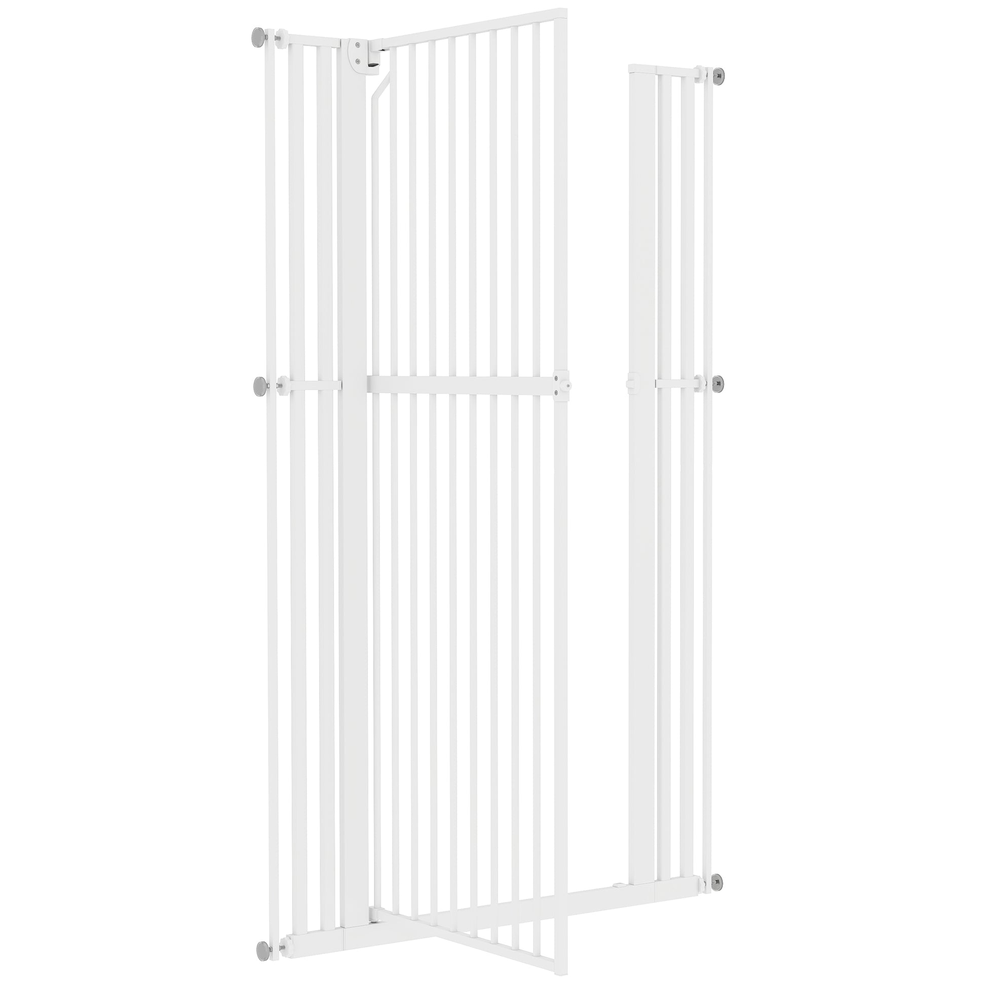 Pawhut Barrera De Seguridad Niños Perros Y Gatos Alta 160cm Extensible 76-105cm_3