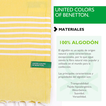 Set 2 Toallas Benetton Hamman 80x165cm 170gsm 100%algodon Amarillo Casa Benetton_1