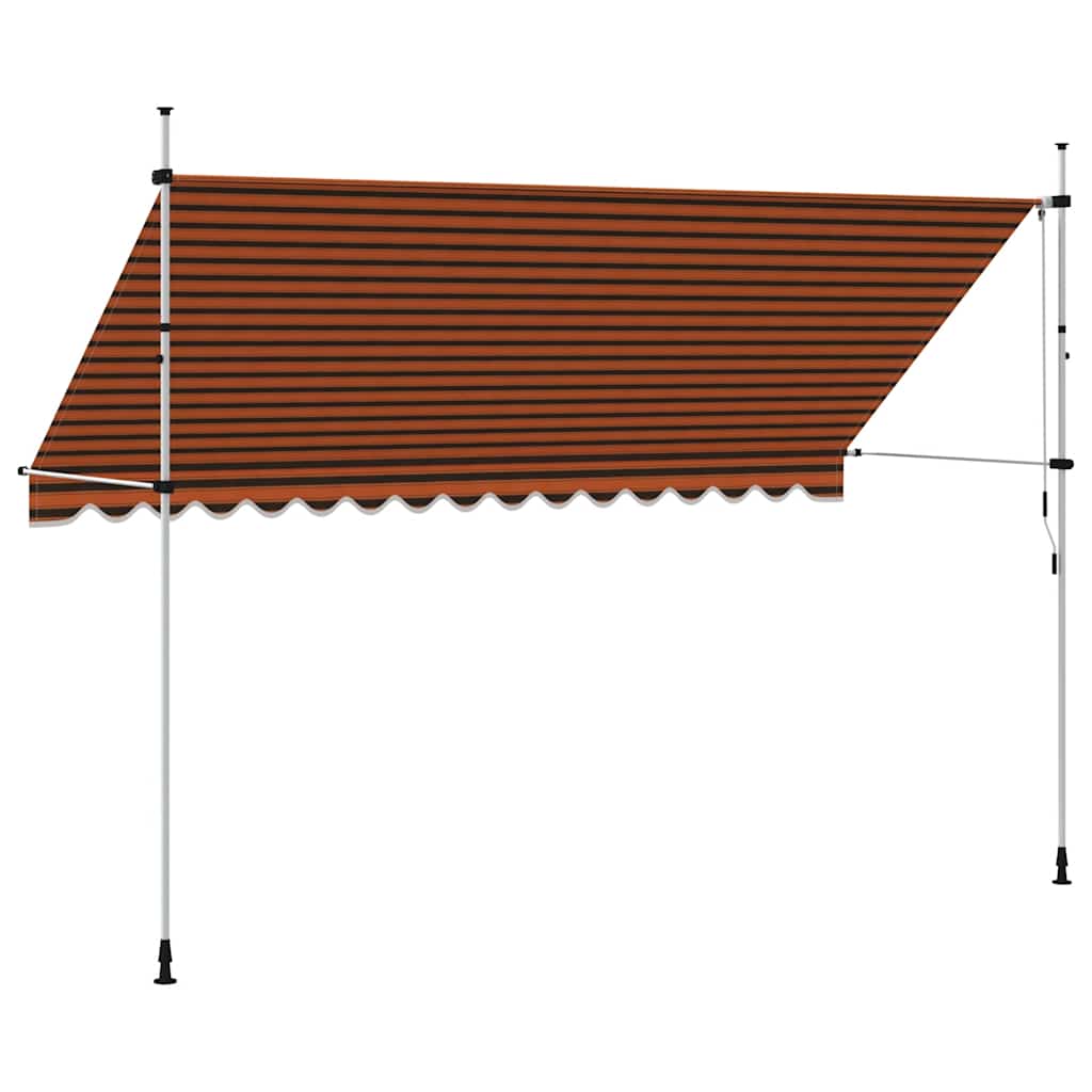 Toldo Manual Retráctil Naranja Y Marrón 400 Cm_3