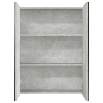 Armario De Espejo De Baño Mdf Gris Hormigón 60x15x75 Cm_2