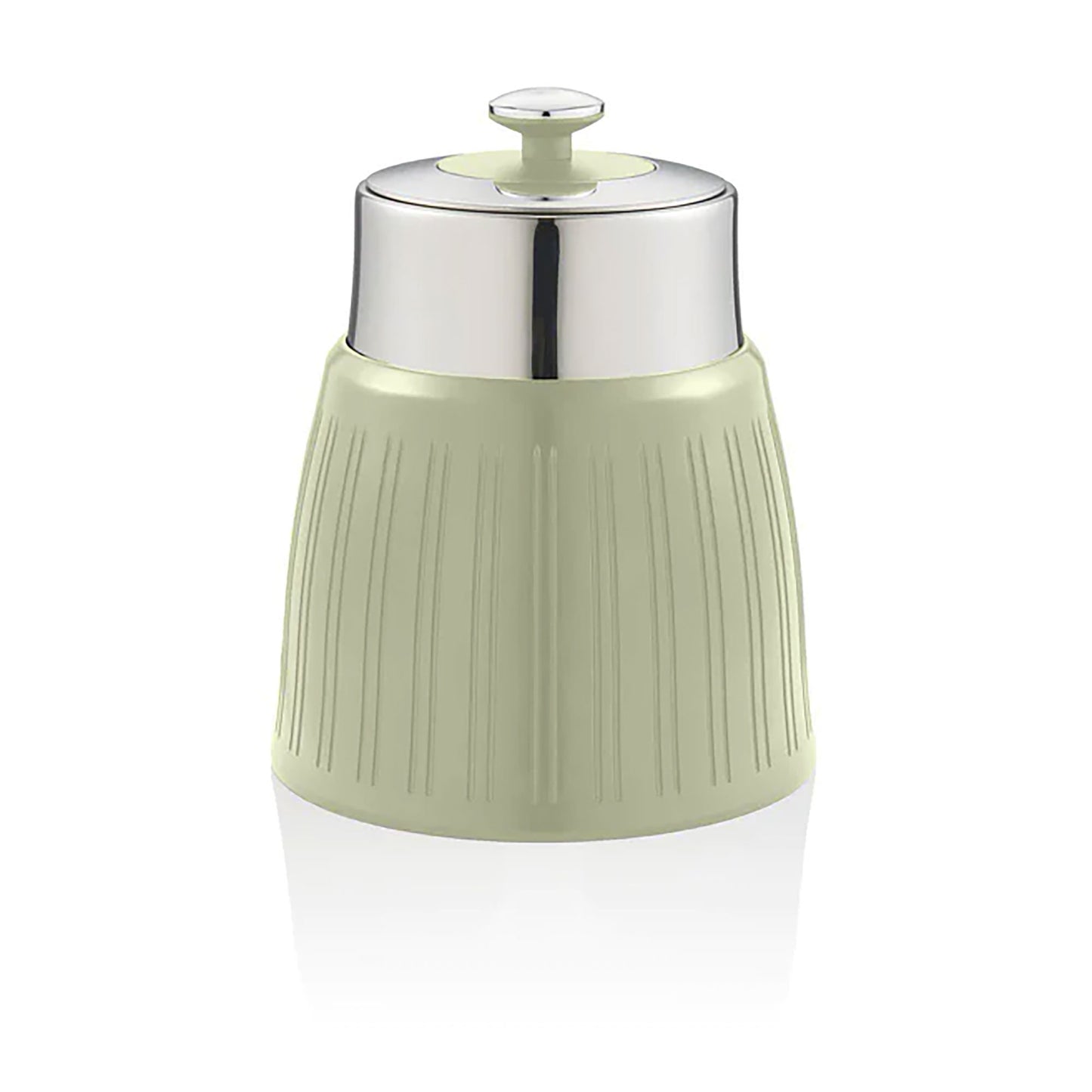 Set 3 Botes Cocina Almacenaje 1,2 L, Plástico Y Acero Inox, Especias, Té ,café, Retro, Vintage Swan Swka1024gn, Verde