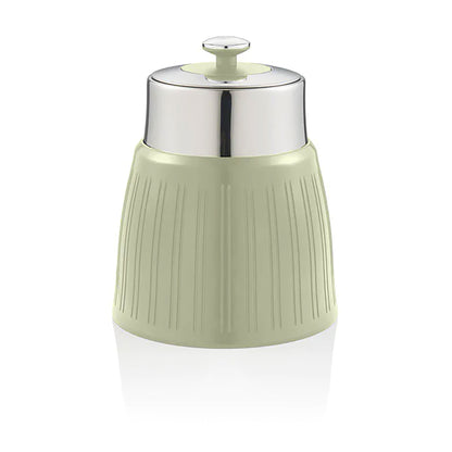 Set 3 Botes Cocina Almacenaje 1,2 L, Plástico Y Acero Inox, Especias, Té ,café, Retro, Vintage Swan Swka1024gn, Verde_3