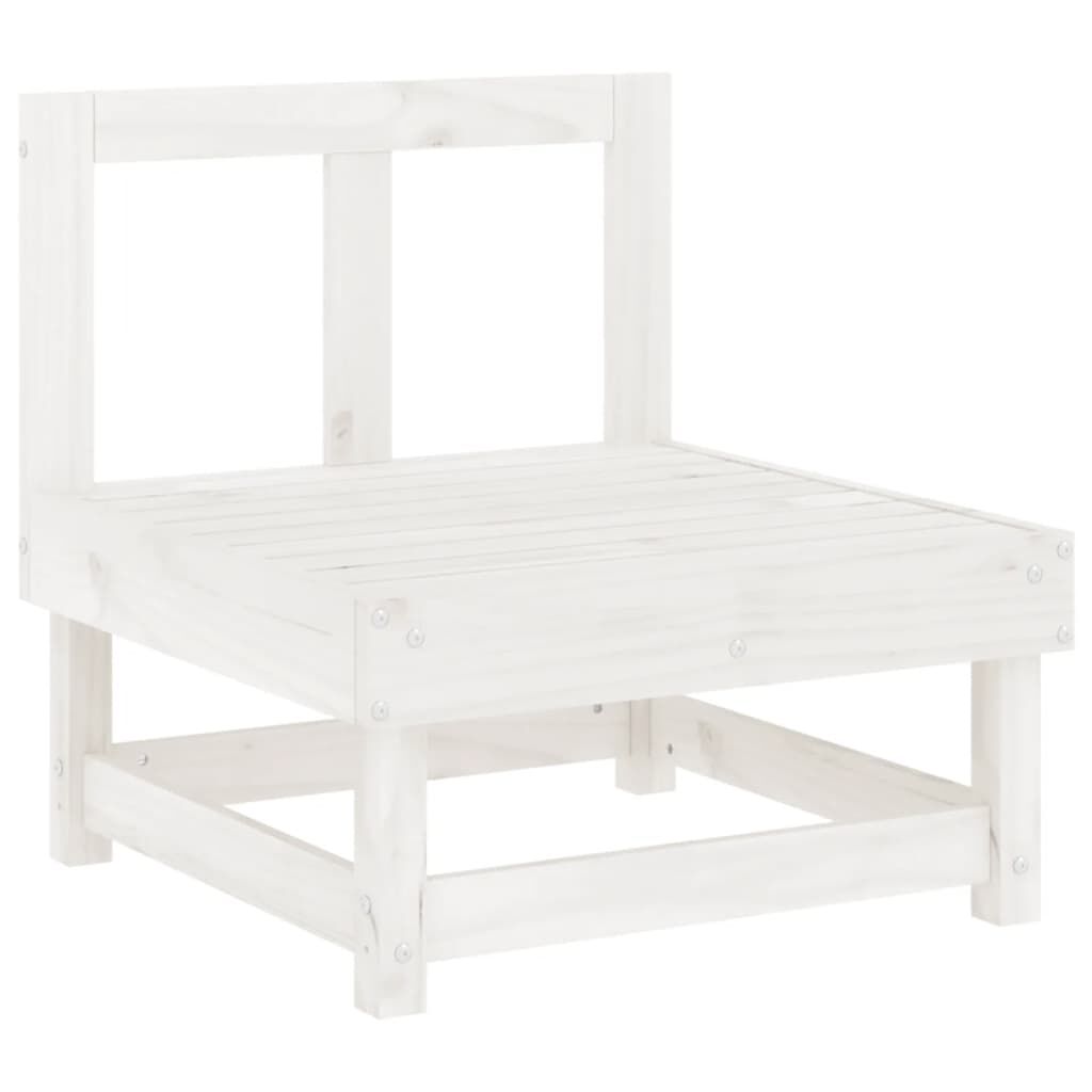 Vidaxl Juego De Muebles De Jardín 4 Pzas Madera Maciza De Pino Blanco_3