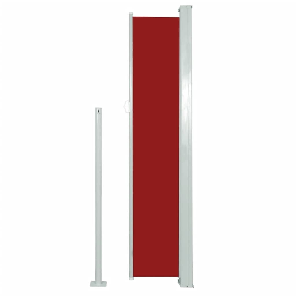 Vidaxl Toldo Lateral Retráctil Para Patio Rojo 160x500 Cm_3