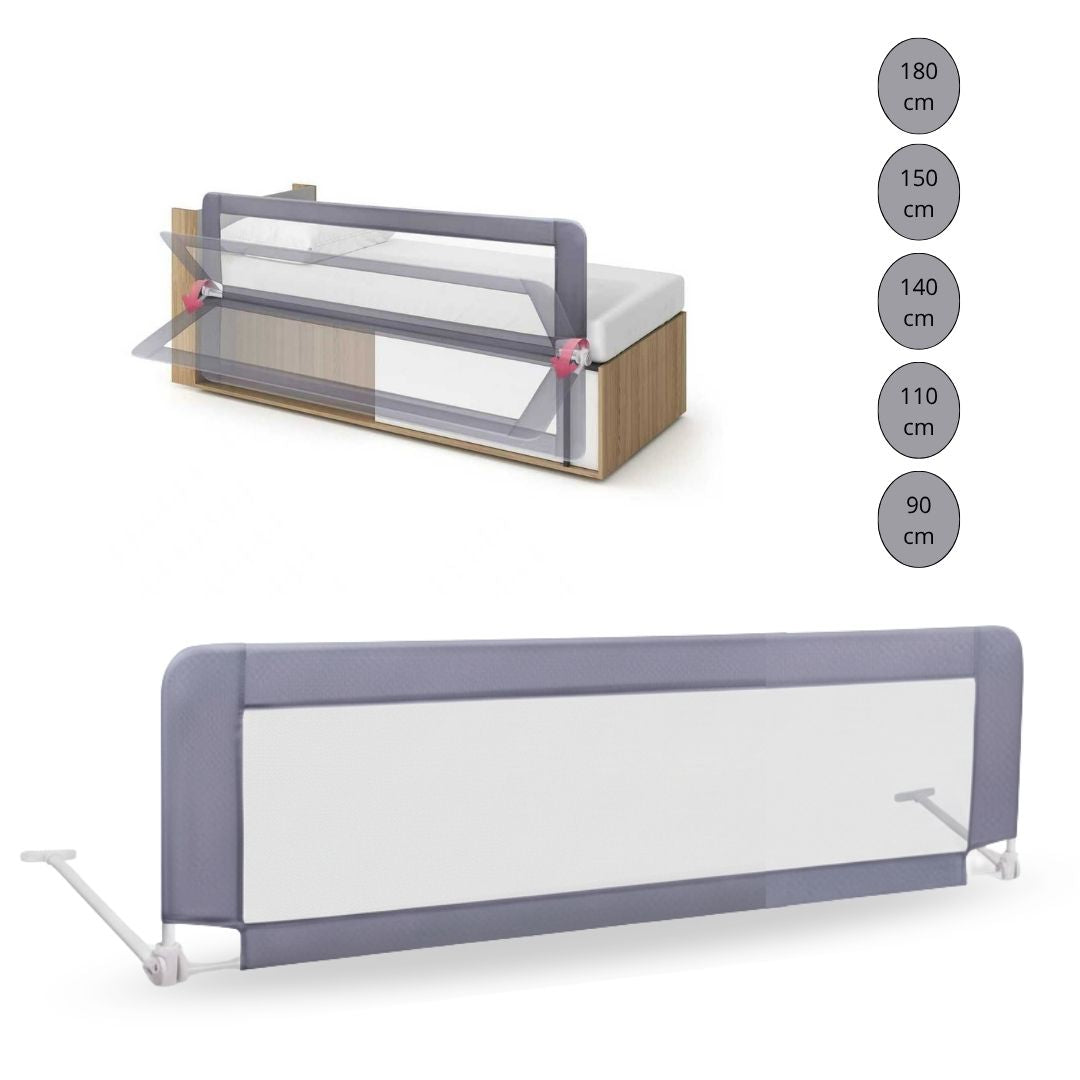 Barandilla De Cama Infantil 110 Cm – Altura Ajustable, Sistema Abatible, Malla Transpirable, Seguridad Anticaídas Bathby_0