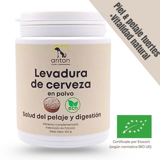 Suplemento natural para la piel y el pelaje de perros y gatos – Levadura de cerveza ECO 100 g_0