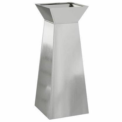 Maceta Pilar 2 Pcs Plateado 40 X 40 X 100 Cm_4