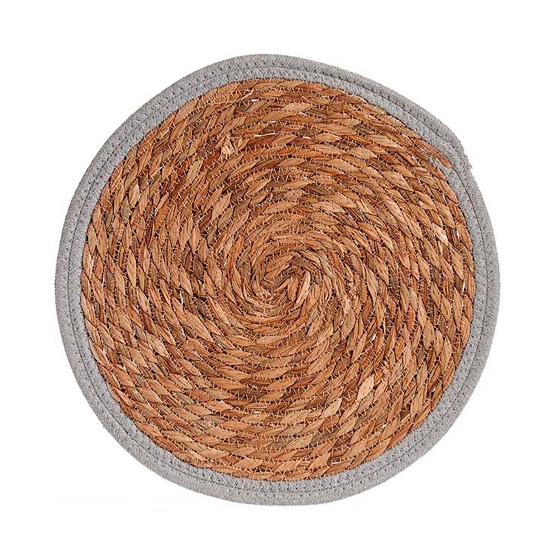 Tapete Natural Borde Gris 35cm Colección Kinvara_2