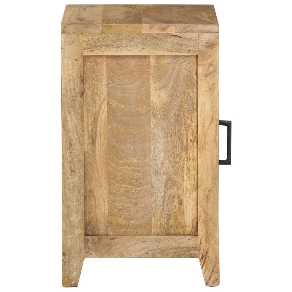 Mesita De Noche De Madera Maciza De Mango 40x30x50 Cm_1