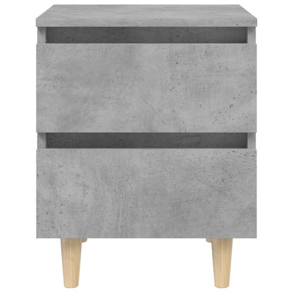 Mesitas De Noche Con Patas 2 Uds Madera Pino Gris 40x35x50 Cm_2