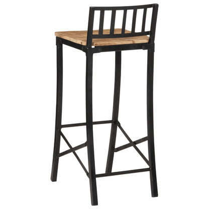 Taburetes Altos 4 Uds Madera Maciza De Mango Rugosa_5